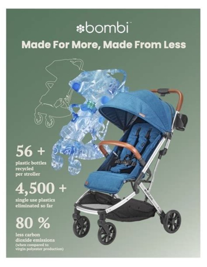 Bombi Reimagines The Stroller With Bebee - The New One-hand Fold Stroller Made With Recycled Plastic Bottles